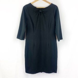 Talbots Ponte Knit Bow Neckline Sheath Dress